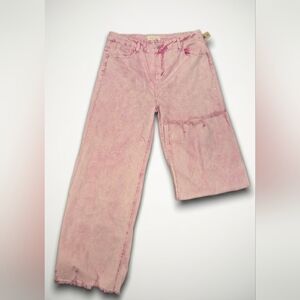 Pink Straight Leg Jeans